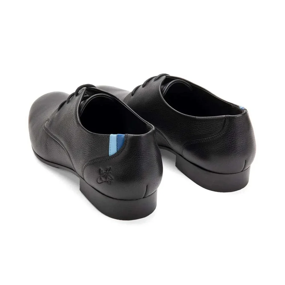 John Fluevog CBC Black Pebbled Leather Derby Oxford Shoes Mens 7 Womens 9